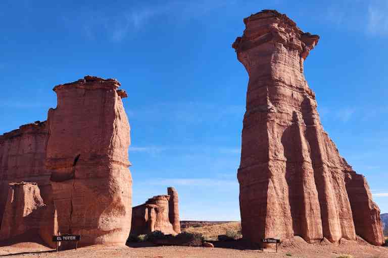 Formaciones rocosas en Talampaya