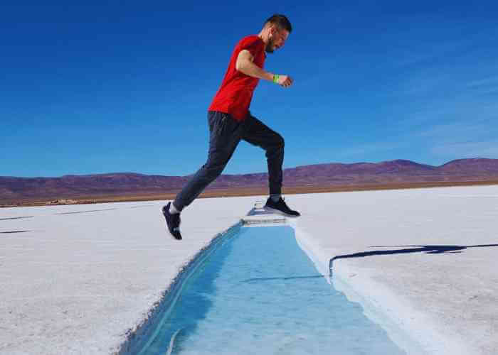 Piscinas de cristalización en Salinas Grandes
